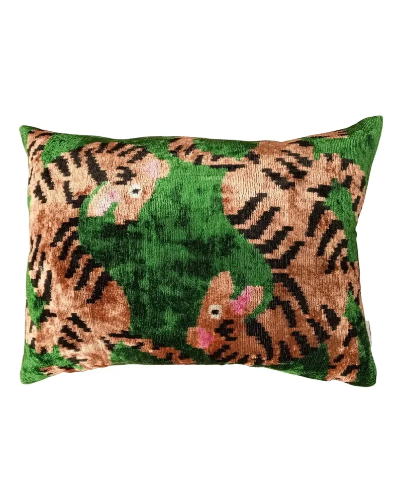 Les-Ottomans Kissen aus Samt 60cm x 40cm - Grün Grün