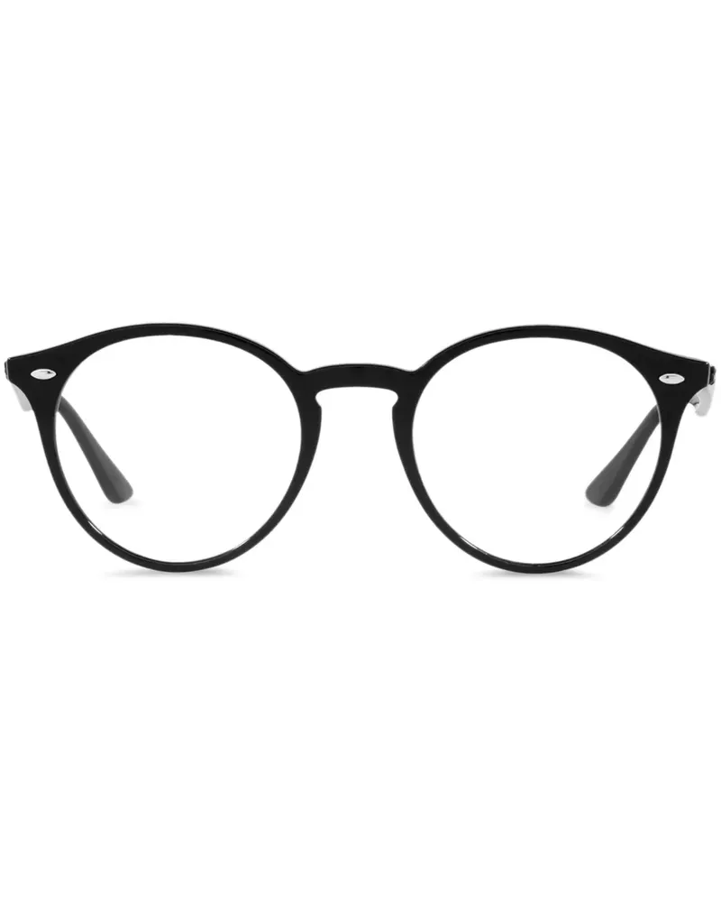 Ray Ban Brille mit rundem Gestell - Schwarz Schwarz