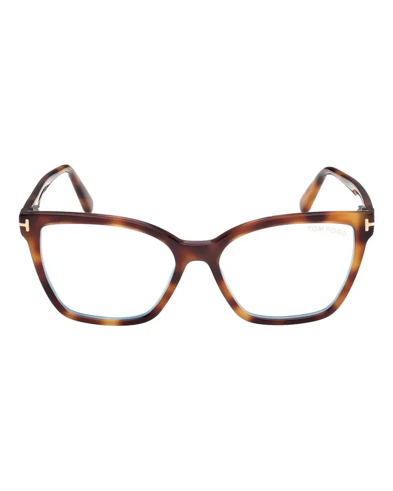 Tom Ford Brille mit eckigem Gestell - Braun Braun