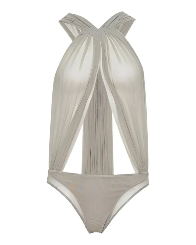 Rick Owens Miami draped-design bodysuit - Weiß Weiß