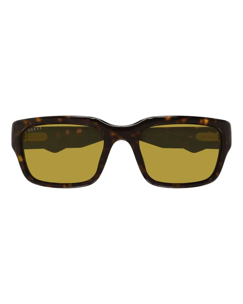 Gucci Sonnenbrille mit eckigem Gestell - Braun Braun