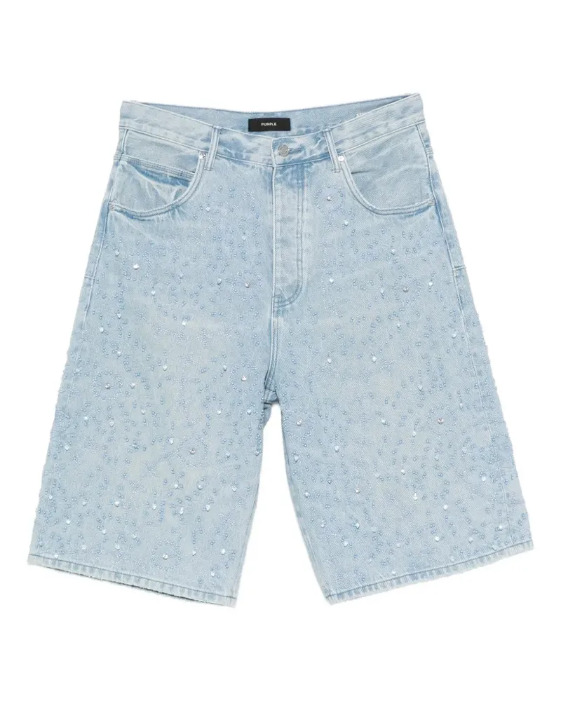 PURPLE BRAND beaded-embellished shorts - Blau Blau