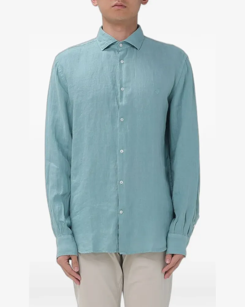 Brooksfield long-sleeve linen shirt - Blau Blau