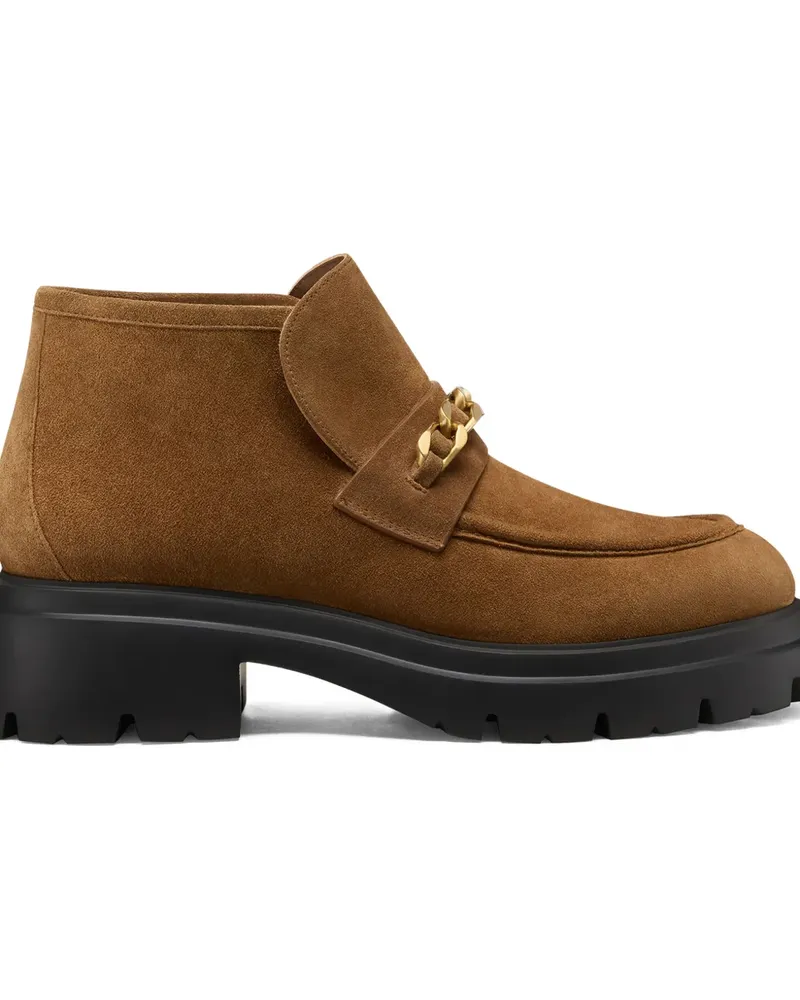 Stuart Weitzman Soluxe Husdon chain-detail boots - Braun Braun