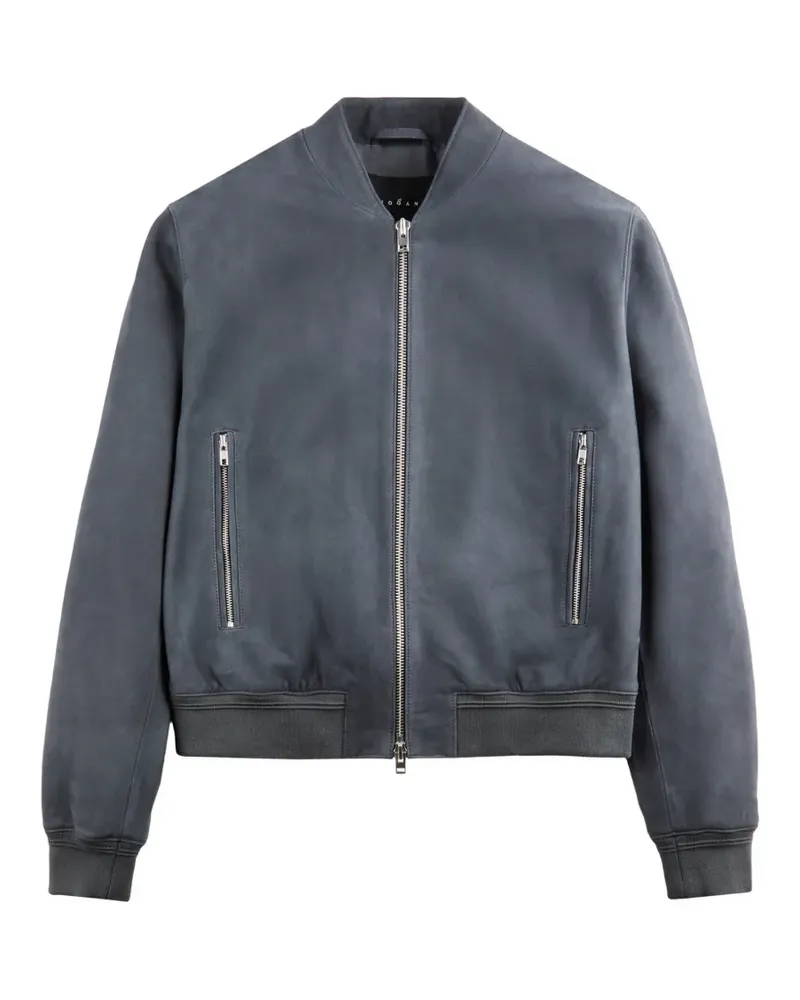 Hogan Bomberjacke aus Nubukleder - Blau Blau