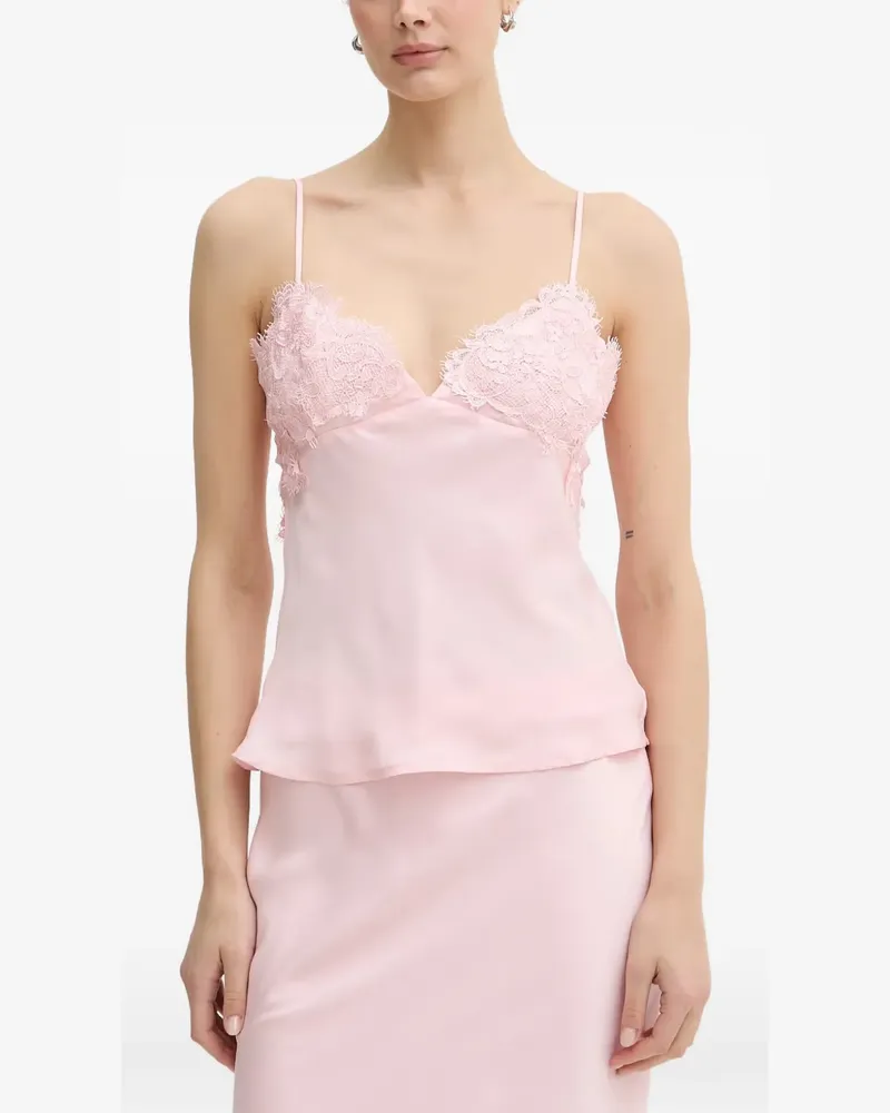 Bardot Elisan Camisole-Top mit Spitzenbesatz - Rosa Rosa