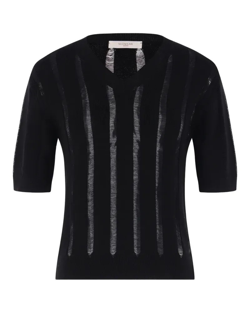 Zanone T-Shirt mit rundem Ausschnitt - Schwarz Schwarz