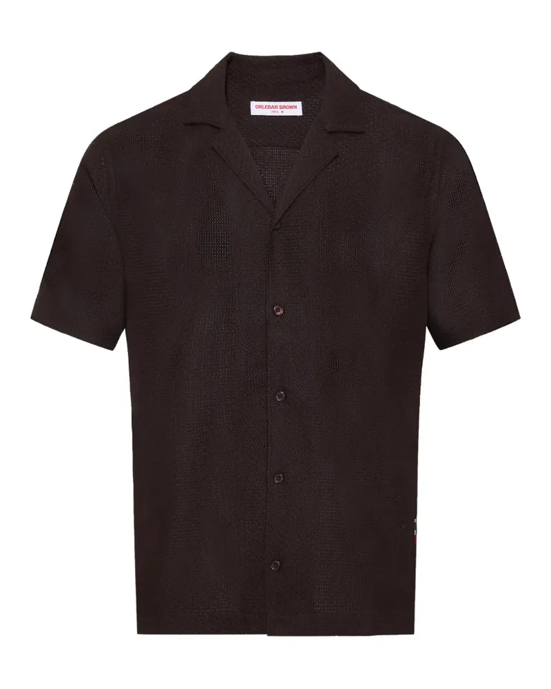 Orlebar Brown Maitan open-weave shirt - Braun Braun