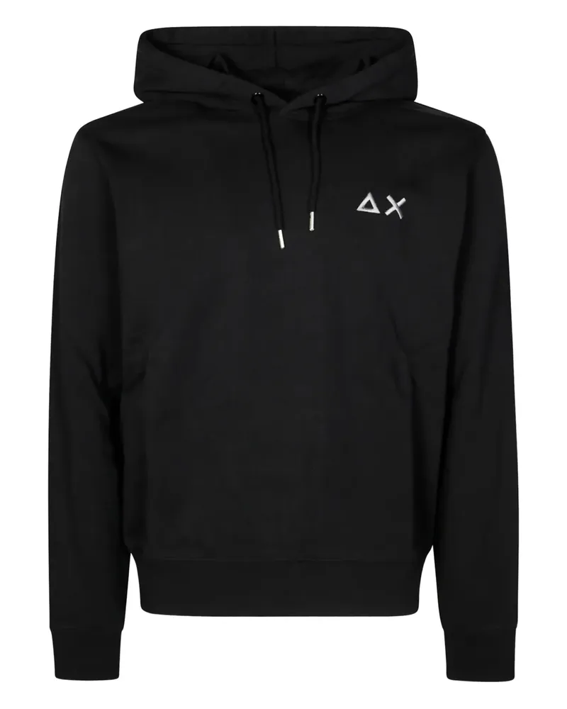 Sun68 Hoodie mit Logo-Stickerei - Schwarz Schwarz
