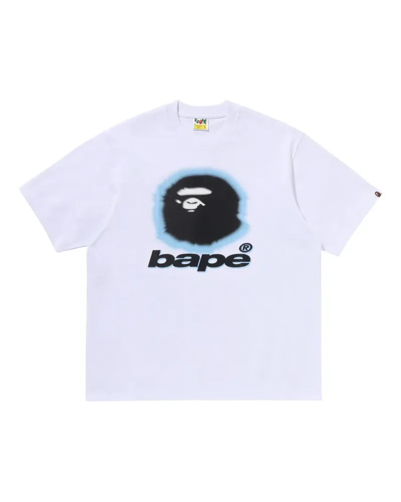 BAPE T-Shirt mit Logo-Print - Weiß Weiß