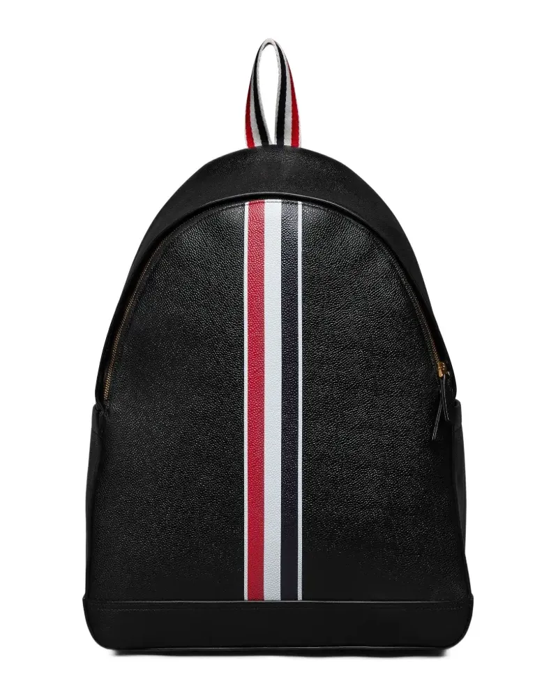 Thom Browne Rucksack mit RWB-Streifen - Schwarz Schwarz
