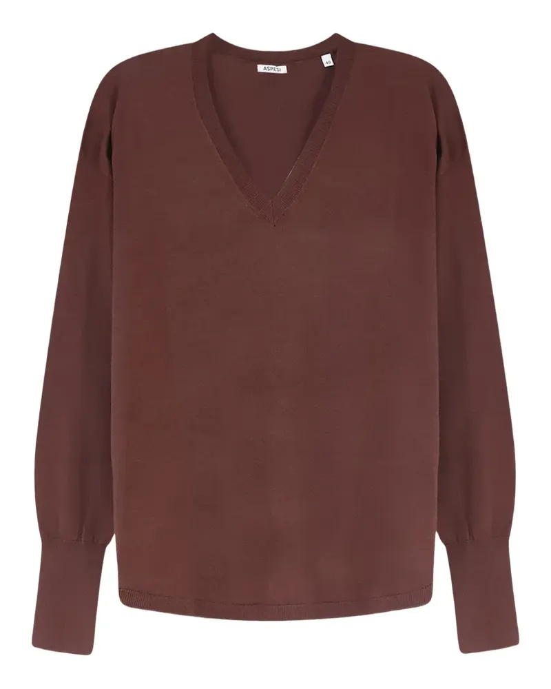 ASPESI V-neck drop-shoulder sweater - Braun Braun