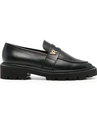 Via Roma 15 Loafer mit Logo Schwarz