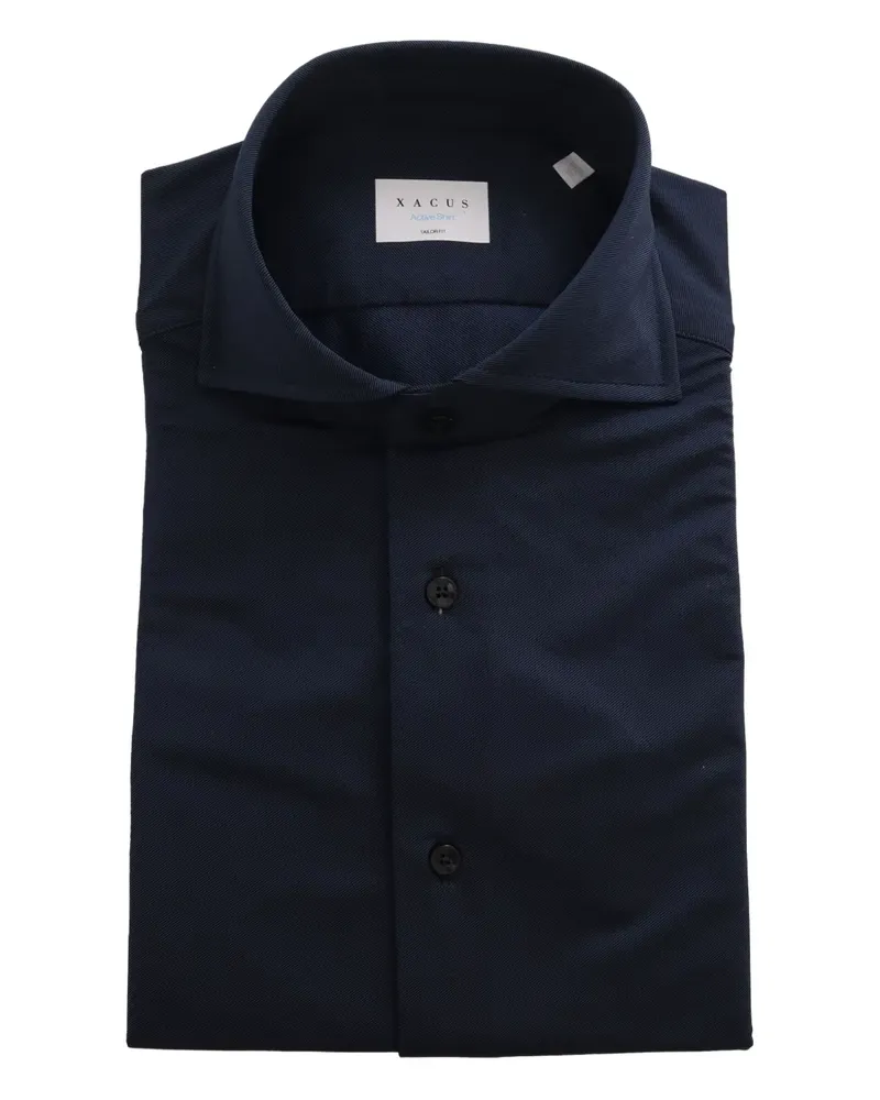 XACUS Klassisches Hemd - Blau Blau