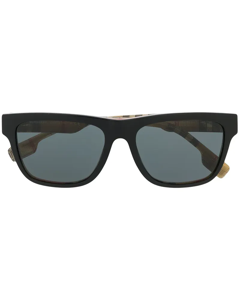 Burberry Eckige Sonnenbrille - Schwarz Schwarz