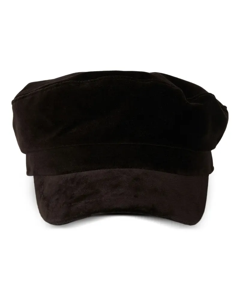 LOW CLASSIC Newsboy Baseballkappe aus Samt - Braun Braun