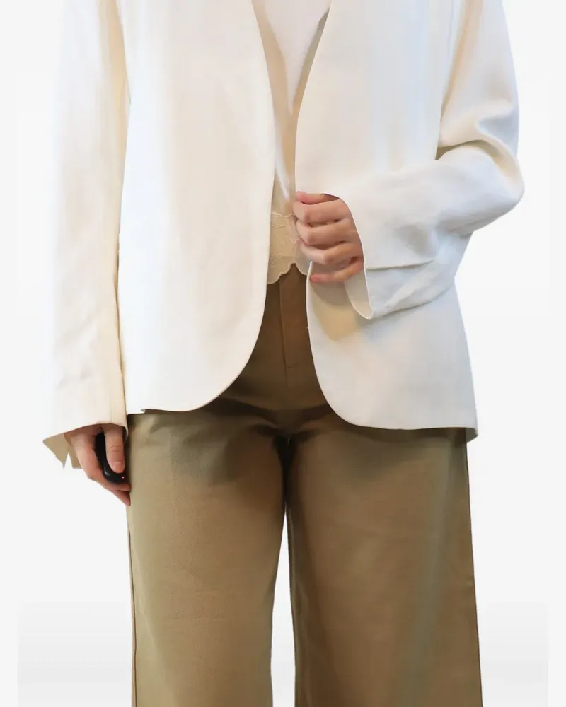 Totême collarless suit blazer - Weiß Weiß