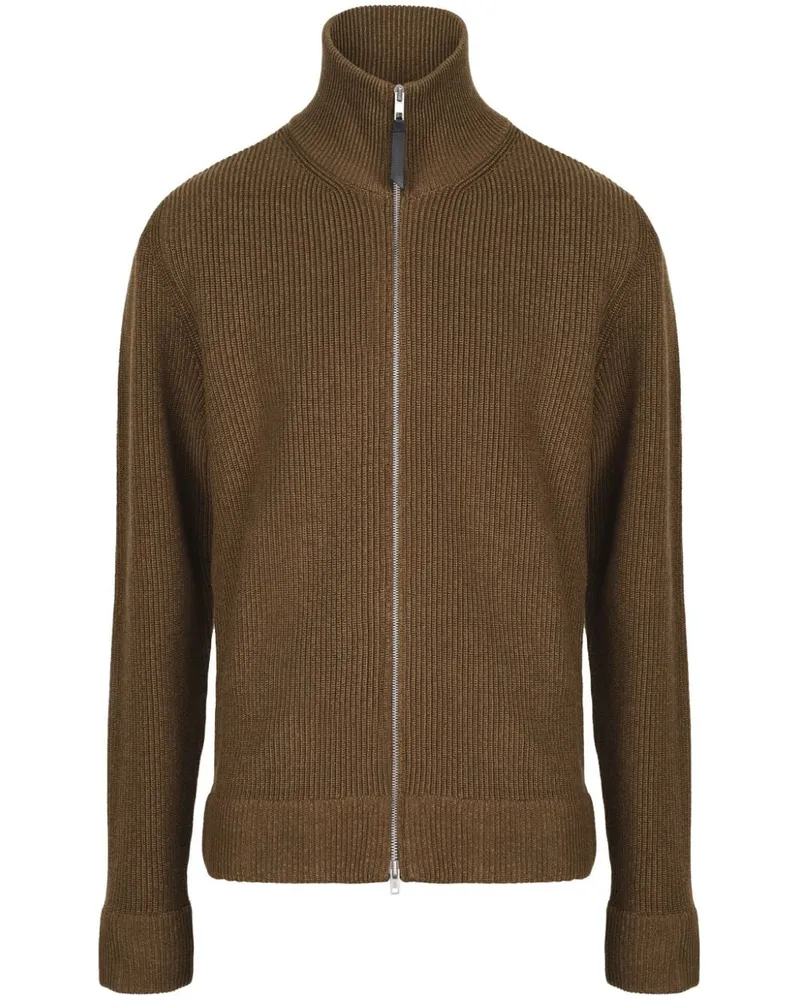 Maison Margiela Gerippter Cardigan mit Reißverschluss - Grün Grün