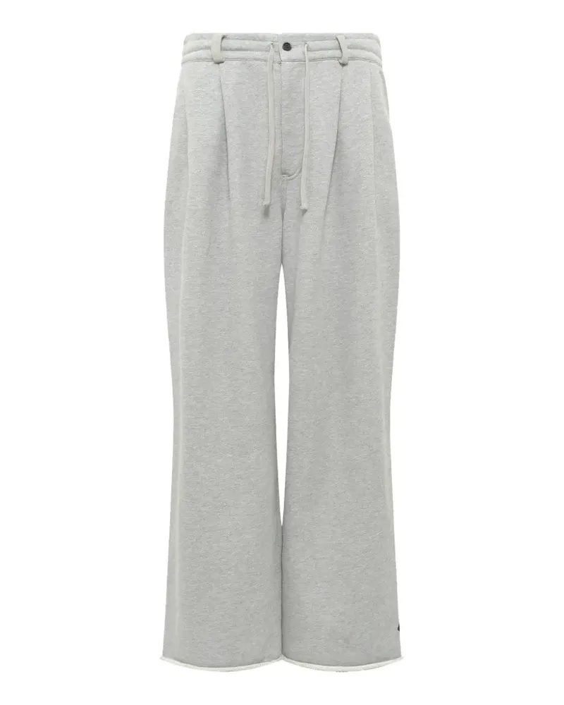 Noir Kei Ninomiya pleated pile-knit trousers - Grau Grau