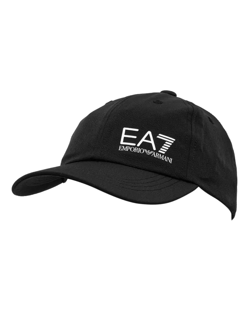 EA7 Baseballkappe mit Logo-Print - Schwarz Schwarz