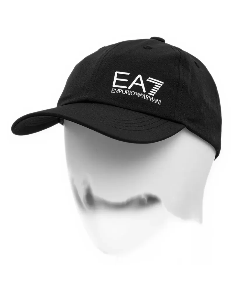 EA7 logo-print baseball cap - Schwarz Schwarz