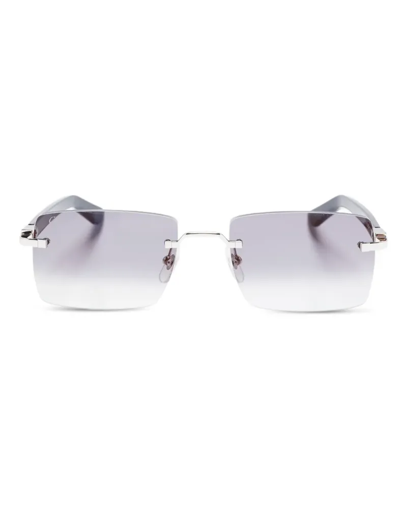 Cartier Rahmenlose Sonnenbrille mit eckigen Gläsern - Blau Blau
