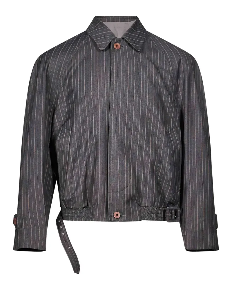 Magliano Jacke mit Nadelstreifenmuster und Gürtel - Grau Grau