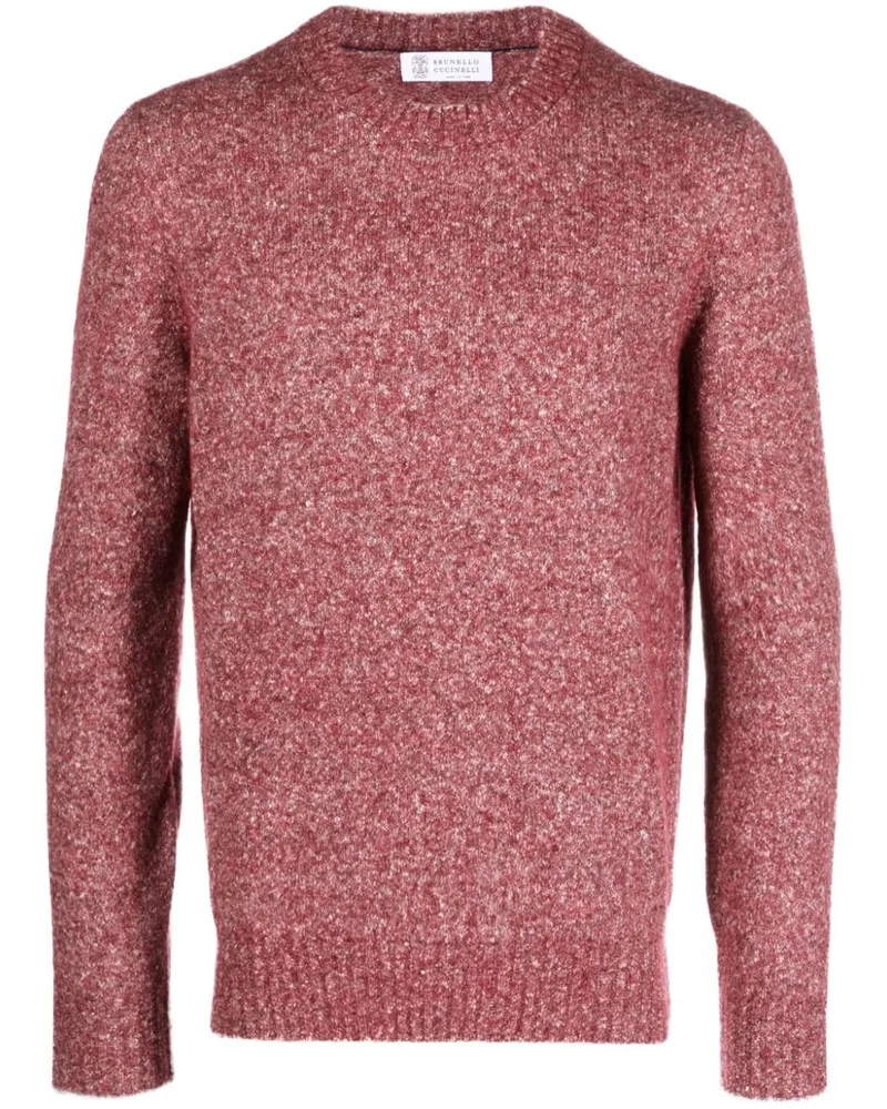 Brunello Cucinelli Melierter Pullover - Rot Rot