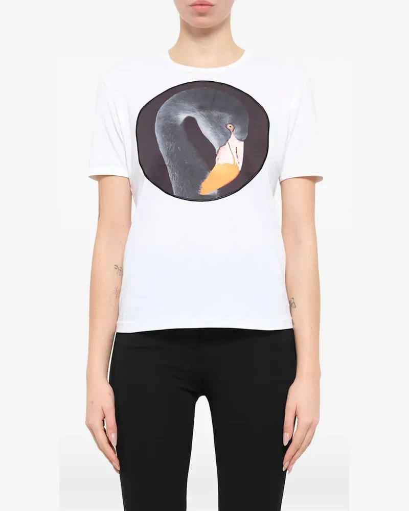 Givenchy T-Shirt mit Flamingo-Print - Weiß Weiß