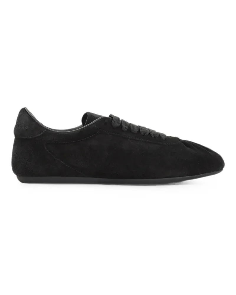 Dolce & Gabbana logo-plaque ruched sneakers - Schwarz Schwarz