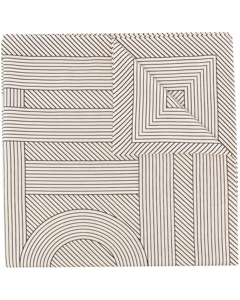 Totême Gestreifter Schal - Nude Nude