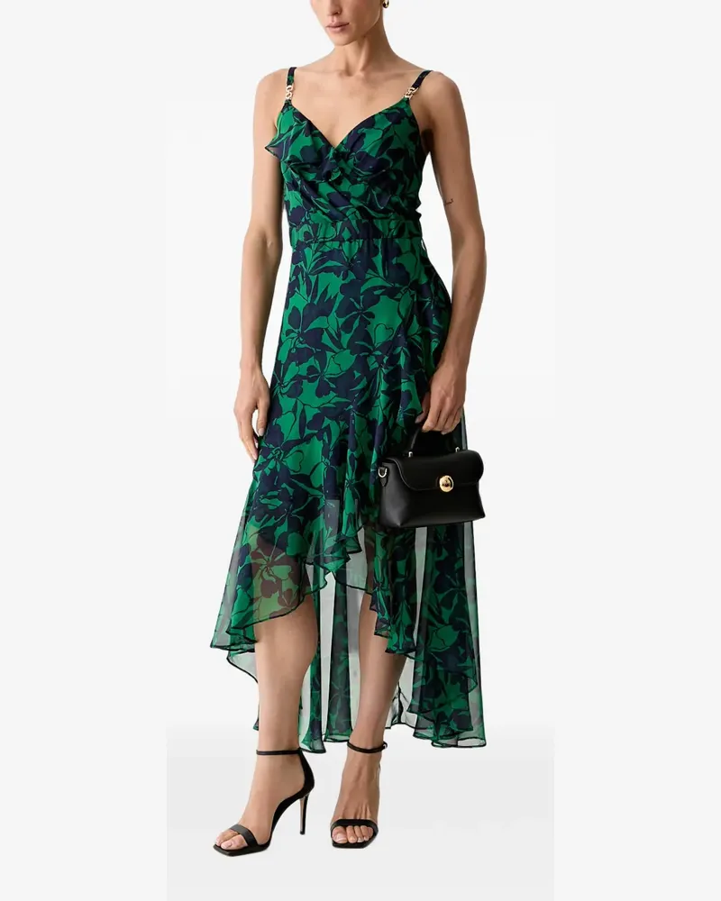 Morgan Asymmetrisches Kleid mit Blumenprint - Grün Grün