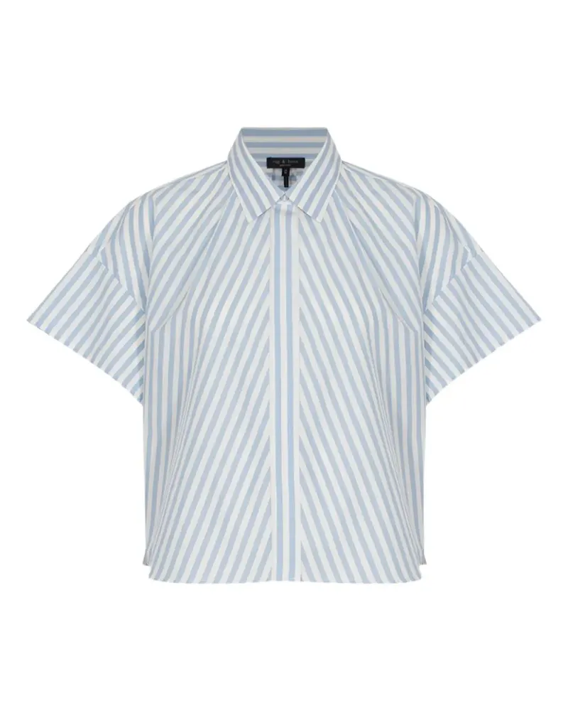 Rag & Bone Martha striped poplin shirt - Blau Blau