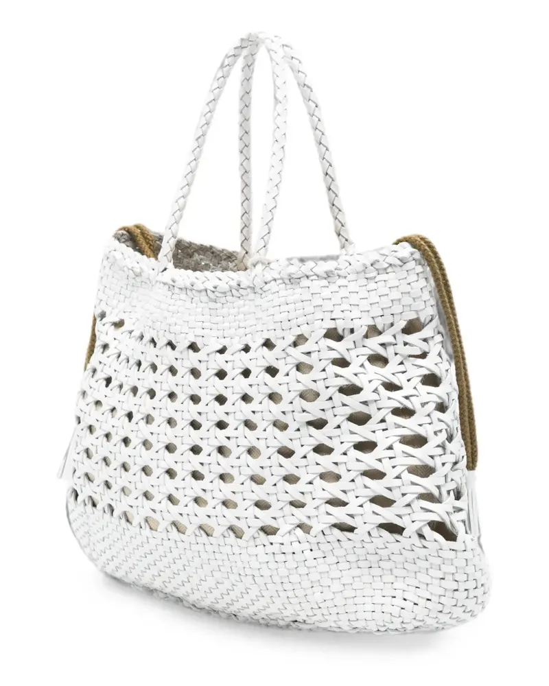 Dragon Diffusion Santa Cano woven tote bag - Weiß Weiß