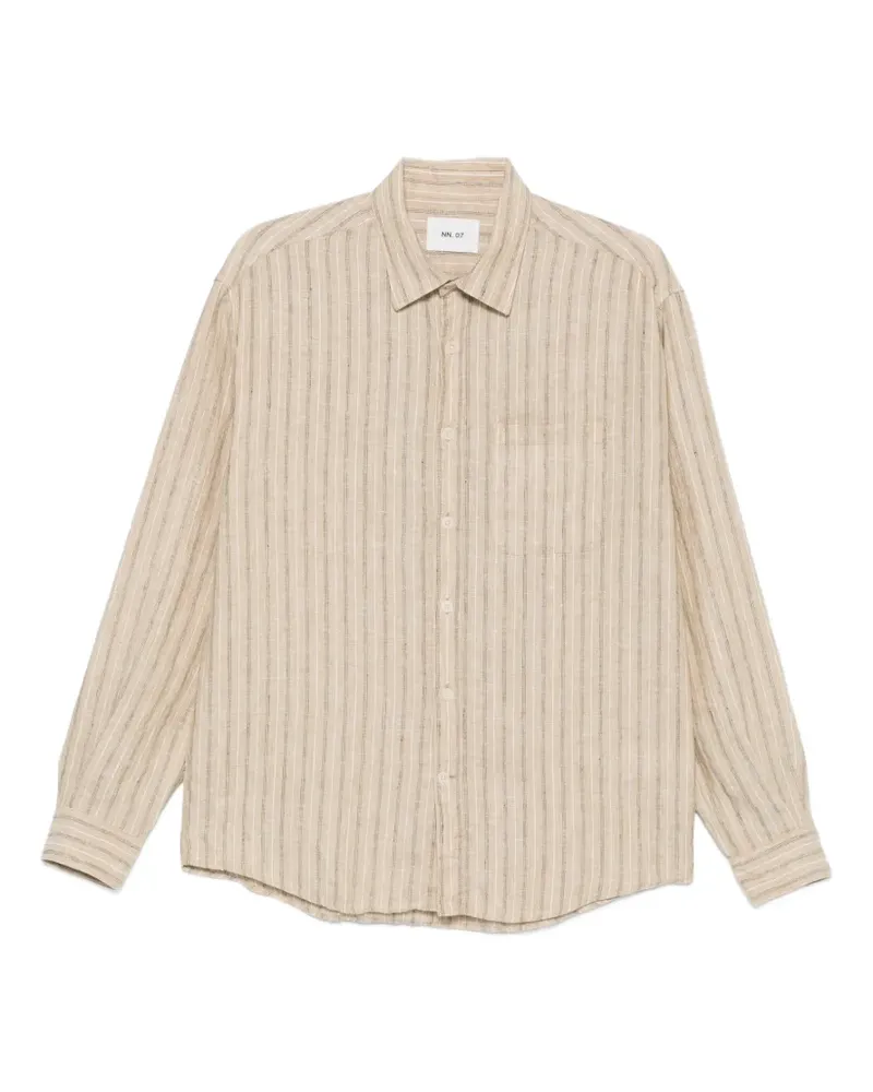 NN 07 Deon 5728 striped shirt - Nude Nude
