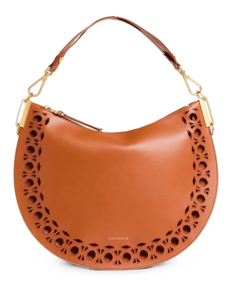 Coccinelle Mittelgroße Sunup Tote Bag mit Lochmuster - Orange Orange