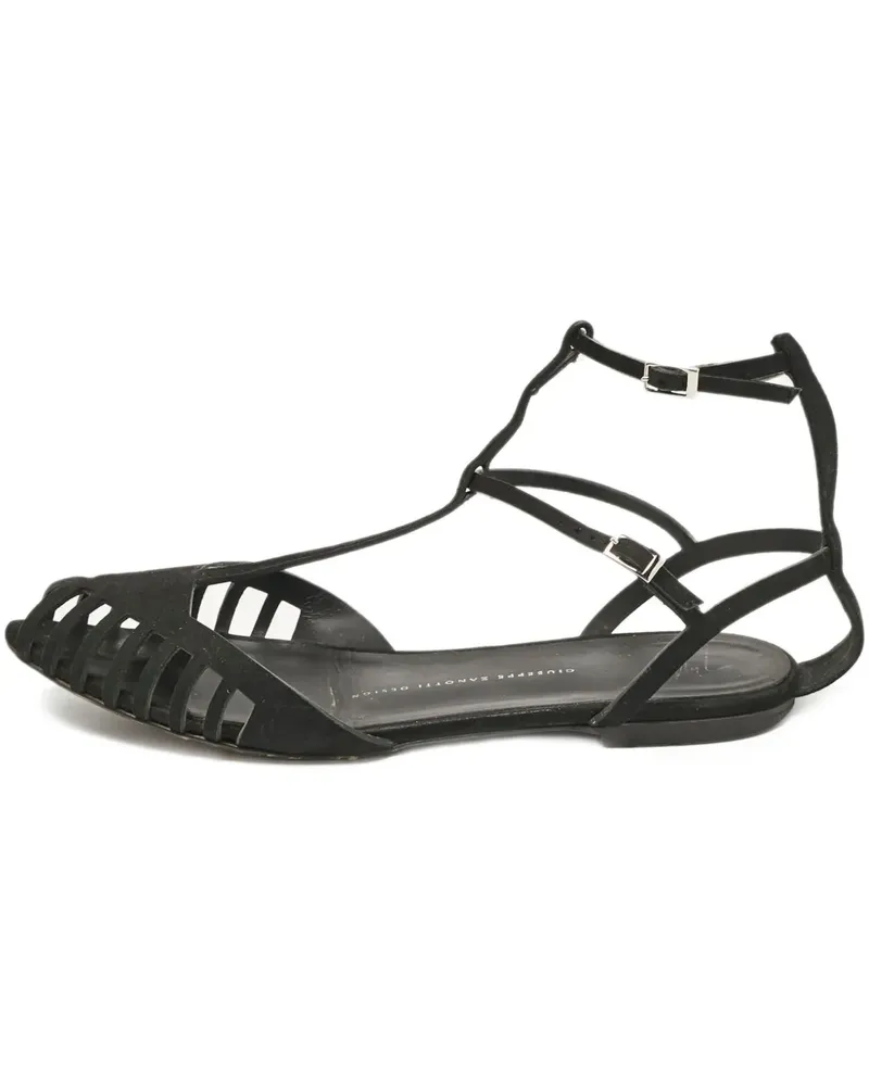 Giuseppe Zanotti Pre-owned Riemchensandalen mit Cut-Out - Schwarz Schwarz