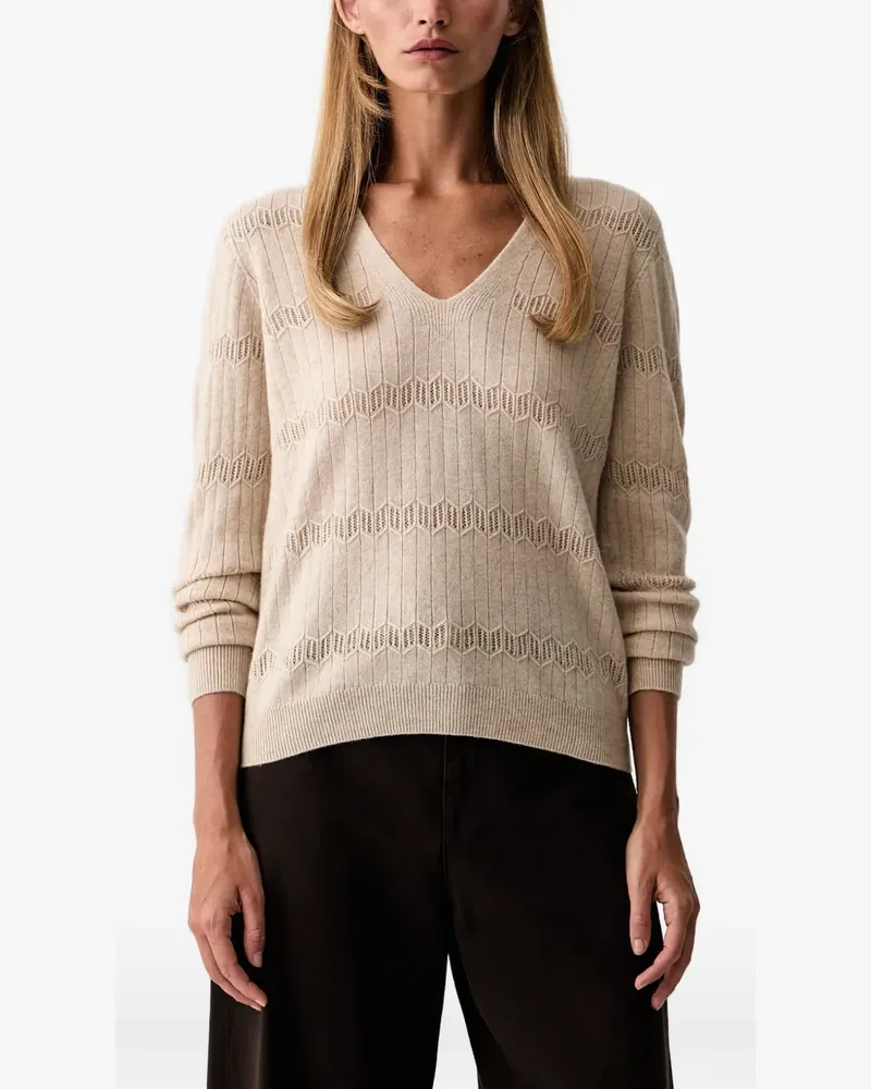Twin-Set Pullover aus Pointelle-Strick - Nude Nude