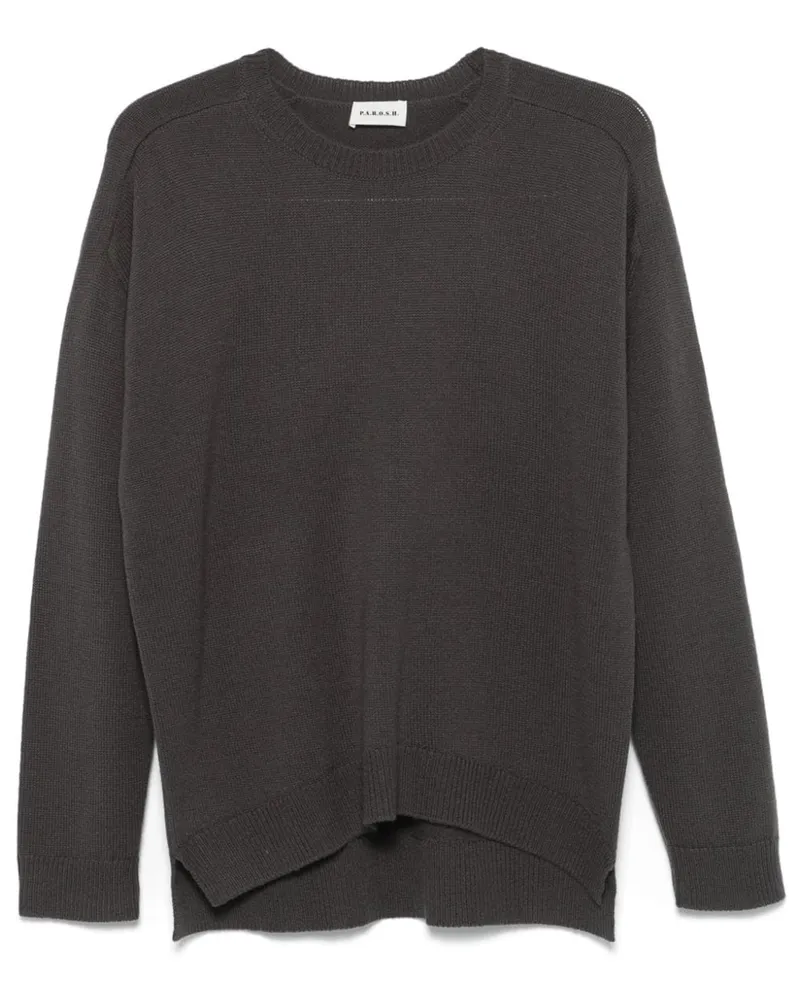 P.A.R.O.S.H. Pullover mit Rundhalsausschnitt - Grau Grau