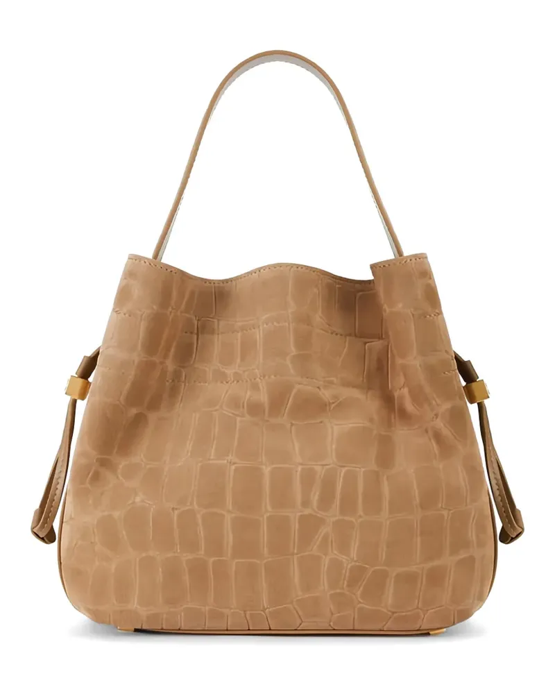 Elisabetta Franchi crocodile-effect tote bag - Braun Braun