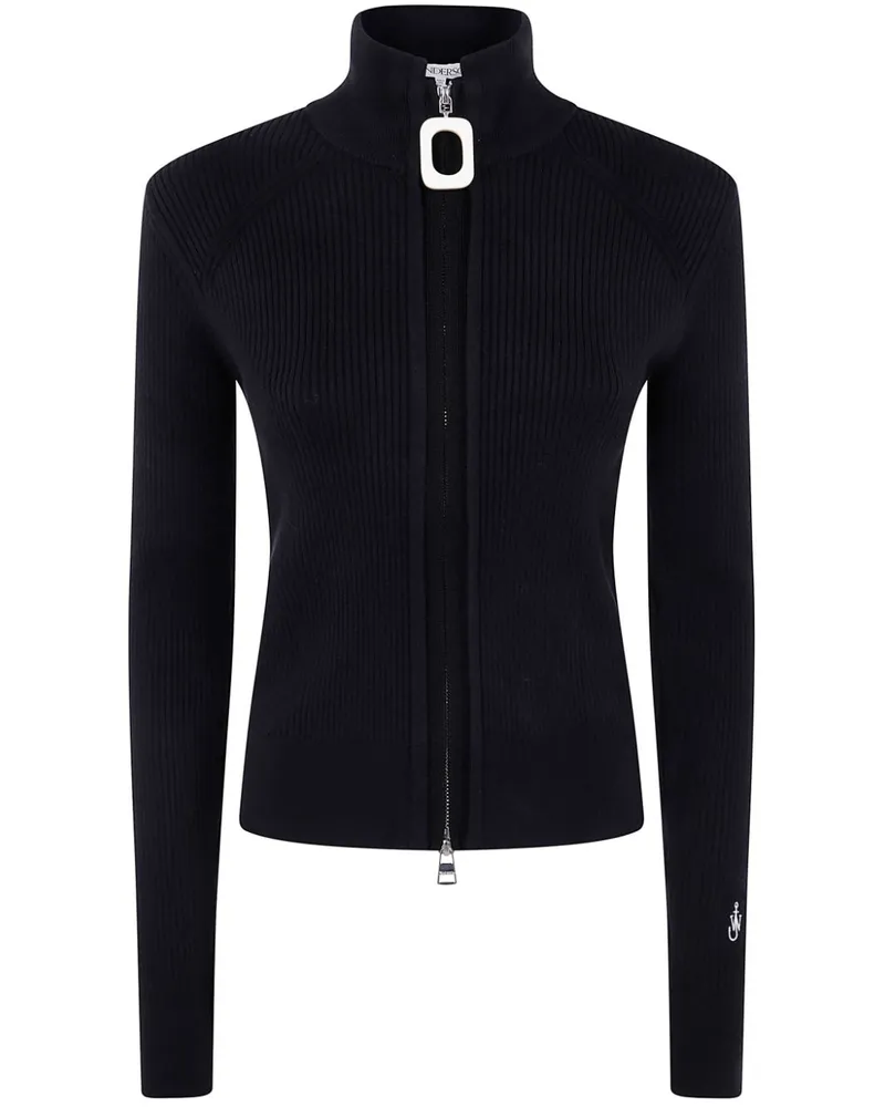 J.W.Anderson Gerippter Cardigan mit Reißverschluss - Schwarz Schwarz