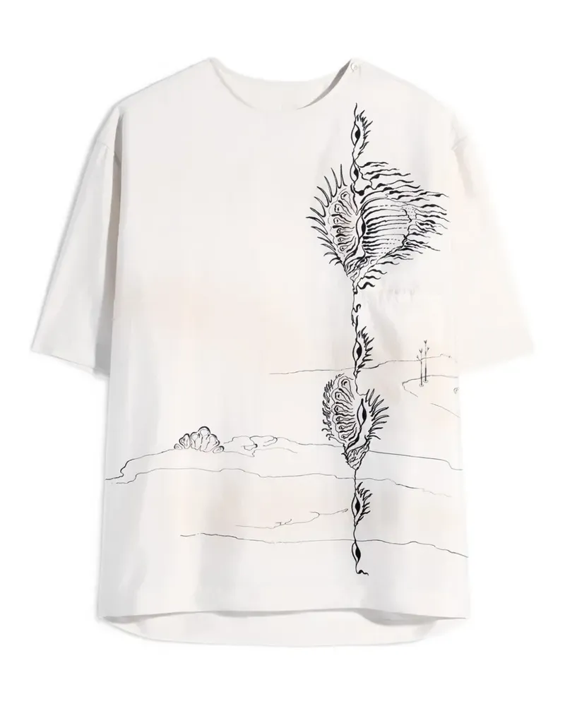 Christophe Lemaire T-Shirt mit Print - Nude Nude