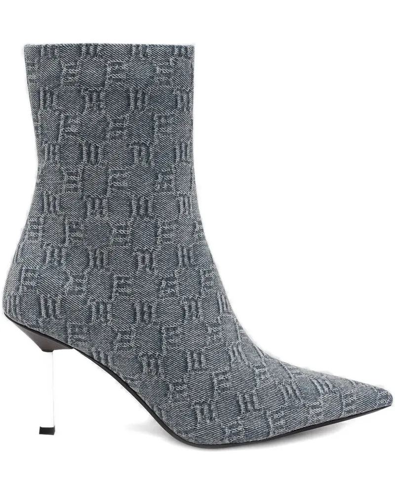 MISBHV Ausgeblichene Sasha Stiefeletten mit Monogramm 75mm - Blau Blau