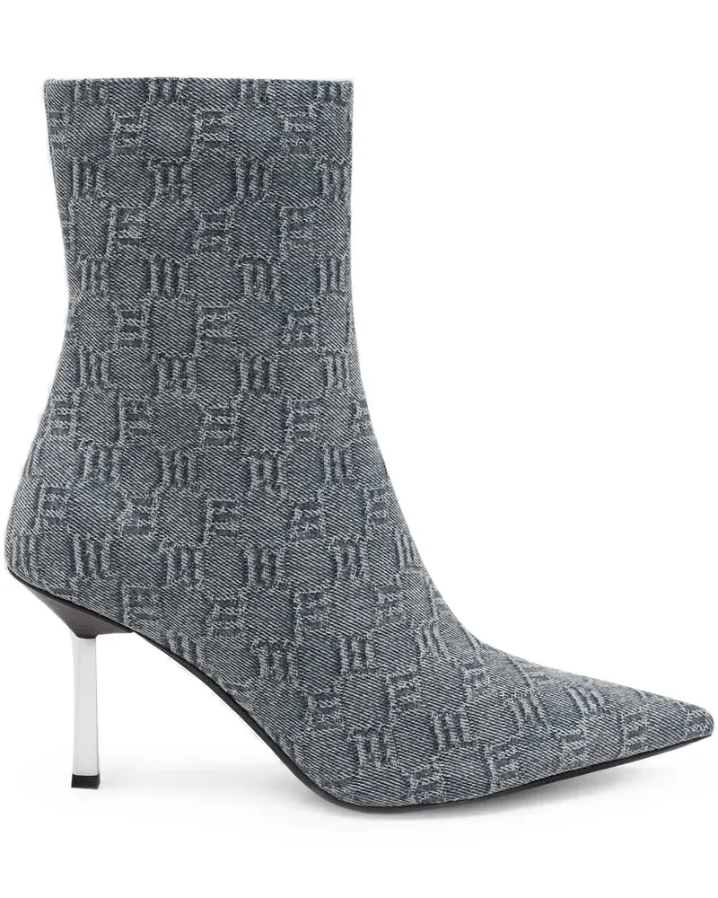 MISBHV Ausgeblichene Sasha Stiefeletten mit Monogramm 75mm - Blau Blau