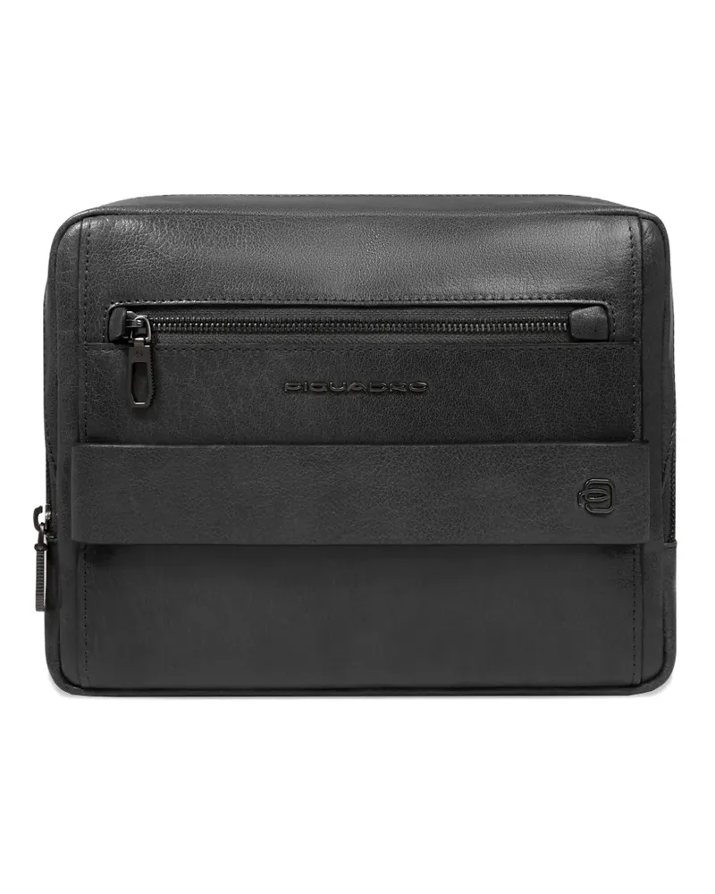 Piquadro Solm leather messenger bag - Schwarz Schwarz