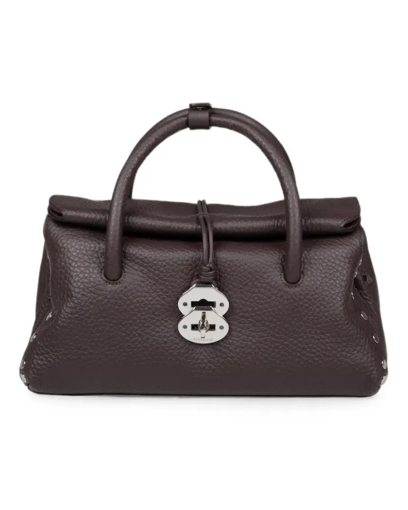 Zanellato small Dotta Centauro grained-leather tote bag - Braun Braun