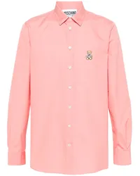 Moschino Hemd mit Teddy-Patch Rosa