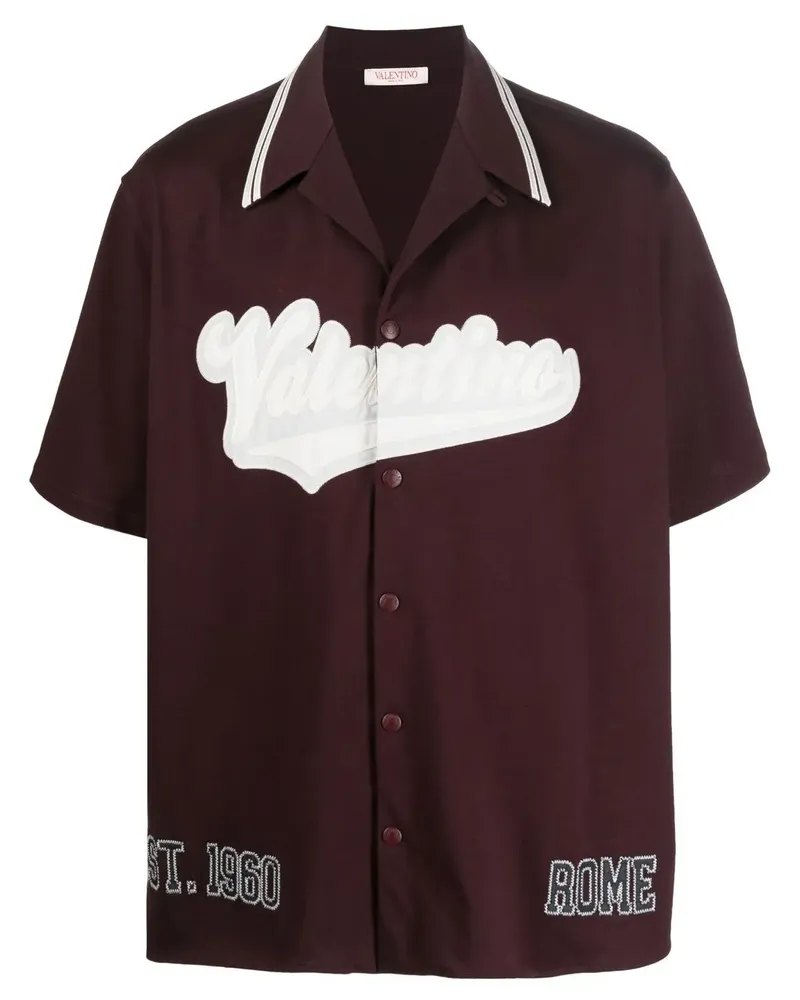 Valentino Garavani Hemd mit Logo-Patch - Rot Rot