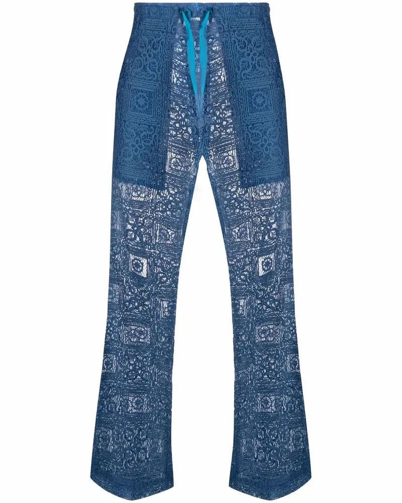 NEEDLES Spitzenhose weitem Bein - Blau Blau