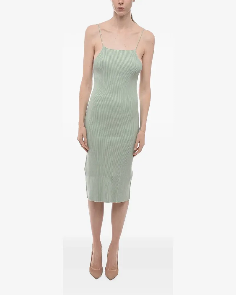 AERON Geripptes Midikleid - Grün Grün